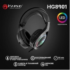 Наушники Marvo HG8901 Multi-LED Black (HG8901) - Фото