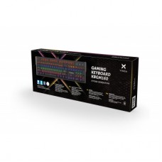 Клавиатура Vinga KBGM160 LED Outemu Blue USB Black (KBGM160V2 Black) - Фото