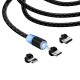 Дата кабель Кабель Colorway USB - 3в1 (Lightning+MicroUSB+Type-C) Magnet ColorWay (CW-CBUU020-BK) Дата кабель Кабель Colorway USB - 3в1 (Lightning+MicroUSB+Type-C) Magnet ColorWay (CW-CBUU020-BK)