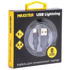Дата кабель USB 2.0 AM to Lightning 2.0m Maxxter (UB-L-USB-02-2m) - Фото
