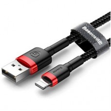 Дата кабель USB 2.0 AM to Lightning 2.0m 1.5A red-black Baseus (CALKLF-C19) - Фото