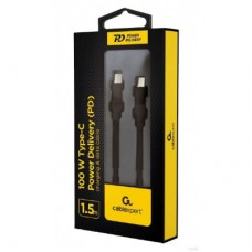 Дата кабель USB 2.0 USB-C to USB-C 1.5m 100W Cablexpert (CC-USB2-CMCM100-1.5M) - Фото