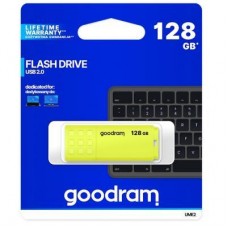 USB флешнакопичувач GOODRAM 128 GB UME2 Yellow USB 2.0 (UME2-1280Y0R11) - Фото