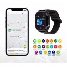 Смарт-годинник Amigo GO008 MILKY GPS Wi-Fi Black (873291) - Фото