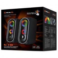 Акустична система REAL-EL S-110 USB Black - Фото