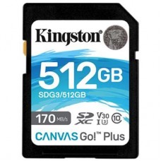 Картка пам'яті Kingston 512GB SDXC class 10 UHS-I U3 Canvas Go Plus (SDG3/512GB)