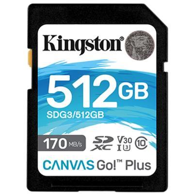 Картка пам'яті Kingston 512GB SDXC class 10 UHS-I U3 Canvas Go Plus (SDG3/512GB)