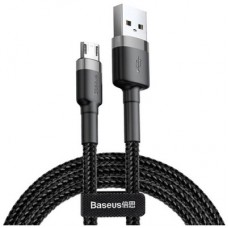 Дата кабель USB 2.0 AM to Micro 5P 2.0m 1.5A grey-black Baseus (CAMKLF-CG1) - Фото