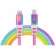 Дата кабель USB-C to Lightning 1.0m MFI Rainbow REAL-EL (EL123500054)