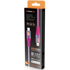 Дата кабель USB Type-C to Lightning 1.0m MFI Rainbow REAL-EL (EL123500054) - Фото