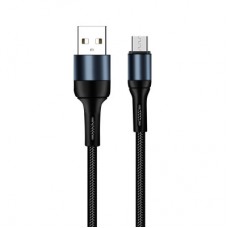 Дата кабель USB 2.0 AM to Micro 5P 1.0m nylon black ColorWay (CW-CBUM045-BK) - Фото