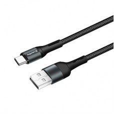 Дата кабель USB 2.0 AM to Type-C 1.0m nylon black ColorWay (CW-CBUC045-BK) - Фото