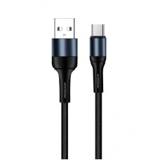 Дата кабель USB 2.0 AM to Type-C 1.0m nylon black ColorWay (CW-CBUC045-BK) - Фото
