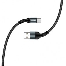 Дата кабель USB 2.0 AM to Type-C 1.0m nylon black ColorWay (CW-CBUC045-BK) - Фото