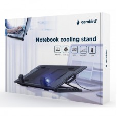 Підставка для ноутбука Gembird до 17", 1x150 mm fan, black (NBS-1F17T-01) - Фото