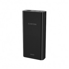 Батарея універсальна Canyon 20000 mAh, Input 5V/2A, Output 5V/2.1A (Max), Black (CNE-CPB2001B)