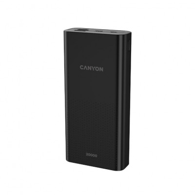Батарея універсальна Canyon 20000 mAh, Input 5V/2A, Output 5V/2.1A (Max), Black (CNE-CPB2001B)