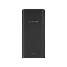 Батарея універсальна Canyon 20000 mAh, Input 5V/2A, Output 5V/2.1A (Max), Black (CNE-CPB2001B) - Фото