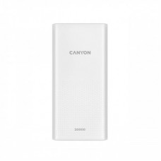 Батарея универсальная Canyon 20000mAh, Input 5V/2A, Output 5V/2.1A(Max), White (CNE-CPB2001W) - Фото