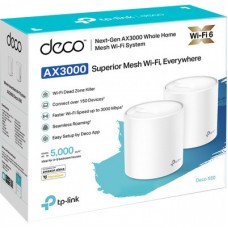 Точка доступу Wi-Fi TP-Link DECO X60 2PK AX3000 1xGE LAN 1xGE WAN MU-MIMO OFDMA MESH (DECO-X60-2-PACK) - Фото
