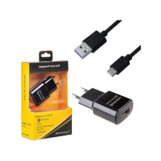 Зарядний пристрій Grand-X Quick Charge QС3.0, + cable USB -> Type C, Cu, 4 A, 1 m (CH-550TC) - Фото