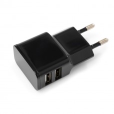 Зарядний пристрій Vinga 2 Port USB Wall Charger 2.1 A (VCPWCH2USB2ABK) - Фото