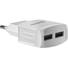 Зарядний пристрій Defender UPA-22 white, 2xUSB, 2.1 A (83580) - Фото