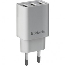 Зарядний пристрій Defender UPA-31 white, 3xUSB, 5V / 3.1 A (83587)