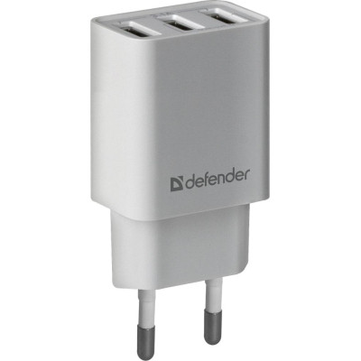 Зарядний пристрій Defender UPA-31 white, 3xUSB, 5V / 3.1 A (83587)