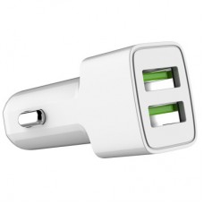 Зарядний пристрій ColorWay 2 USB AUTO ID 2.4 A (12W) white (CW-CHA009-WT) - Фото