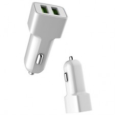 Зарядний пристрій ColorWay 2 USB AUTO ID 2.4 A (12W) white (CW-CHA009-WT) - Фото