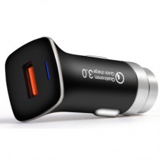 Зарядний пристрій XoKo CQC-100 1 USB Qualcom 3.0 3.1 A Bla (CQC-100-BK) - Фото