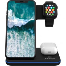 Зарядний пристрій Canyon 3in1 Wireless charger (CNS-WCS303B) - Фото