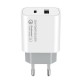 Зарядний пристрій ColorWay Type-C PD + USB QC3.0 (20 W) V2 white (CW-CHS025QPD-WT)