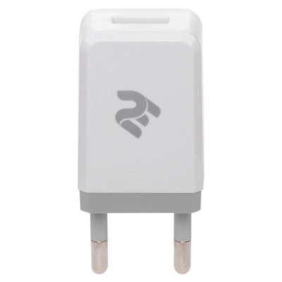 Зарядний пристрій 2E USB Wall Charger USB: DC5V/2.1A, white (2E-WC1USB2.1A-W)