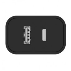 Зарядний пристрій Colorway Type-C PD + USB QC3.0 (20 W) V2 black (CW-CHS025QPD-BK) - Фото