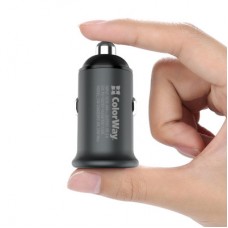 Зарядний пристрій ColorWay 1 USB Car (PD USB Type-C (20 W) Gray (CW-CHA028PD-GR) - Фото