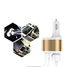 Зарядний пристрій XoKo CC-303 2 USB 2.1 A Gold / White (CC-303-GDWH) - Фото