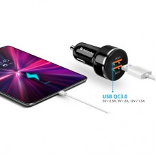 Зарядний пристрій Defender UCA-80 black, 2xUSB, QC3.0, 36 W (83832) - Фото