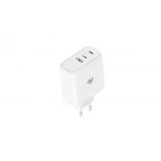 Зарядний пристрій 2E USB-C Wall Charger GaN 65 W, white (2E-WC3USB65W-W) - Фото