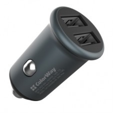 Зарядний пристрій ColorWay 2 USB Quick Charge 3.0 (36 W) Gray (CW-CHA036Q-GR) - Фото