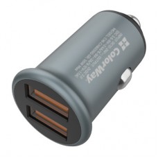 Зарядний пристрій ColorWay 2 USB Quick Charge 3.0 (36 W) Gray (CW-CHA036Q-GR) - Фото
