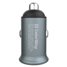 Зарядний пристрій ColorWay 2 USB Quick Charge 3.0 (36 W) Gray (CW-CHA036Q-GR) - Фото