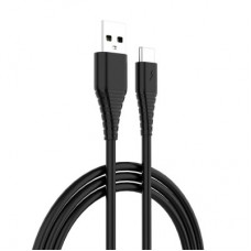 Зарядний пристрій ColorWay 1 USB AUTO ID 2 A (10 W) black + cable Type C (CW-CHS012CC-BK) - Фото