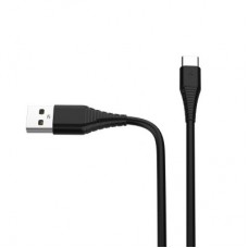 Зарядний пристрій ColorWay 1 USB AUTO ID 2 A (10 W) black + cable Type C (CW-CHS012CC-BK) - Фото