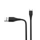Зарядний пристрій ColorWay 1 USB AUTO ID 2 A (10 W) black + cable Type C (CW-CHS012CC-BK)