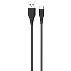 Зарядний пристрій ColorWay 1 USB AUTO ID 2 A (10 W) black + cable Type C (CW-CHS012CC-BK) - Фото