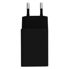 Зарядний пристрій ColorWay 1 USB AUTO ID 2 A (10 W) black + cable Type C (CW-CHS012CC-BK) - Фото