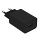 Зарядний пристрій ColorWay 1 USB AUTO ID 2 A (10 W) black + cable Type C (CW-CHS012CC-BK)