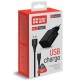 Зарядний пристрій ColorWay 1 USB AUTO ID 2 A (10 W) black + cable Type C (CW-CHS012CC-BK)